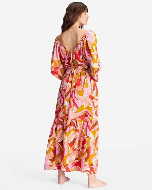 Billabong Pretty Groovy Maxi Šaty Multi | WMDRUQ-476