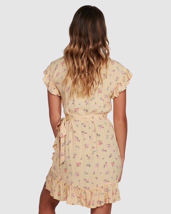 Billabong Pretty Moon Wrap Šaty Žluté | YXKEMF-840