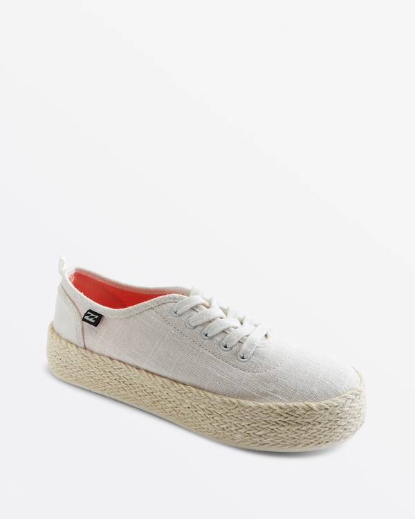 Billabong Puebla Platene Platformy Shoes Bílé | EOPNUD-736