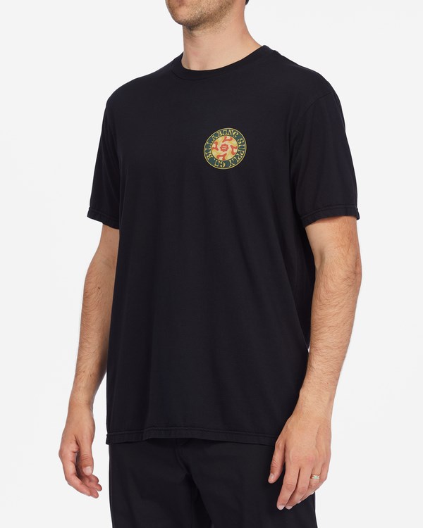 Billabong Radius Wave Washed Krátké Sleeve T-Shirt Černé | HDZUJY-684