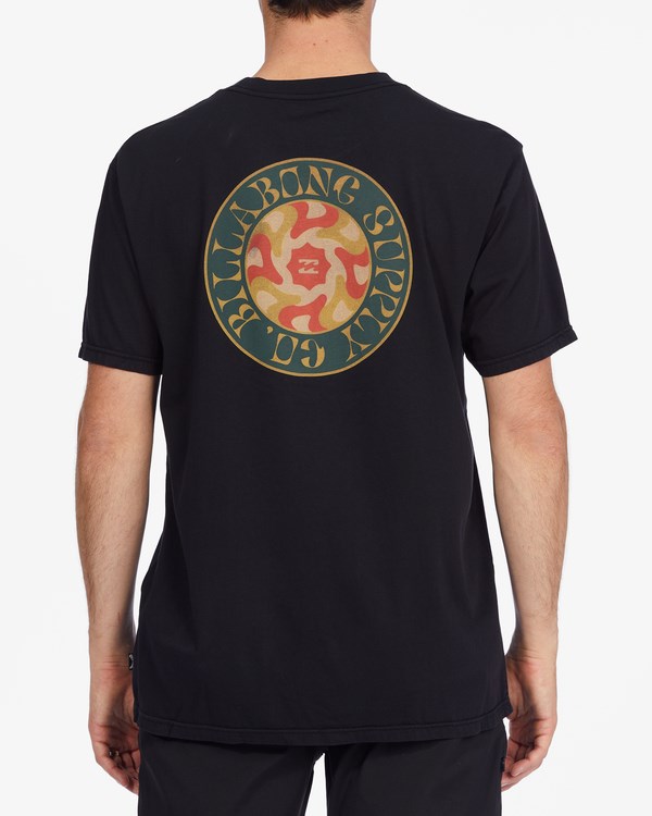Billabong Radius Wave Washed Krátké Sleeve T-Shirt Černé | HDZUJY-684