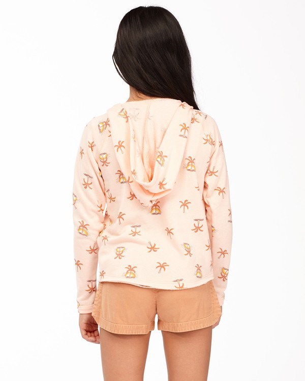 Billabong Rainbow Palms Pullover Hoodie Růžové | HFZXJP-379