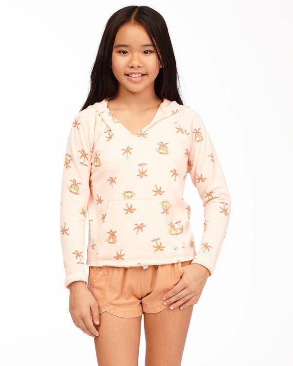 Billabong Rainbow Palms Pullover Hoodie Růžové | HFZXJP-379