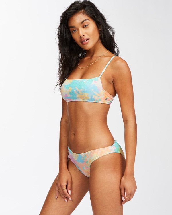 Billabong Rainbow Tide Square Bralette Bikiny Top Multi | LCINQO-012