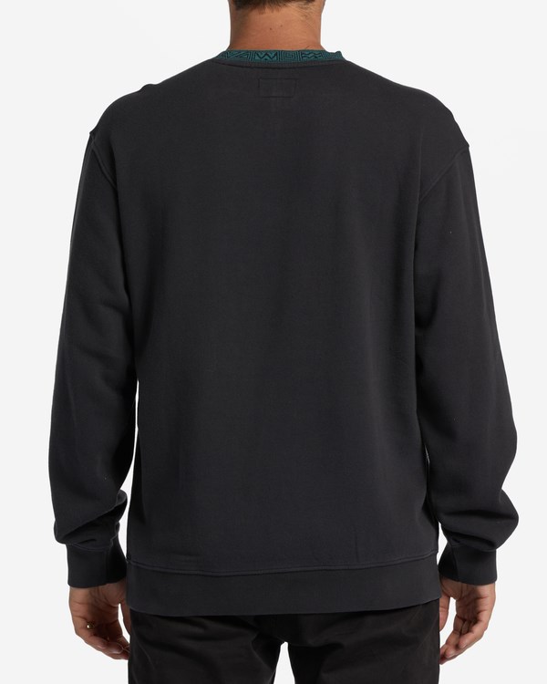 Billabong Re-Issue Crewneck Wave Washed Sweatshirt Černé | NCDGQV-486