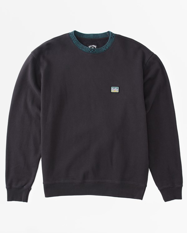 Billabong Re-Issue Crewneck Wave Washed Sweatshirt Černé | NCDGQV-486