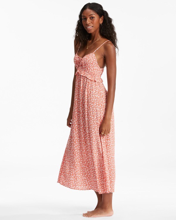 Billabong Rebel Heart Slip Šaty Růžové | JSNOER-359