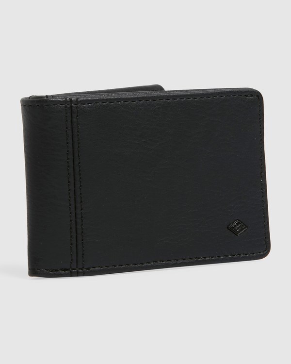 Billabong Revival Slim Line Bi-Fold Wallet Černé | RGEZUW-297