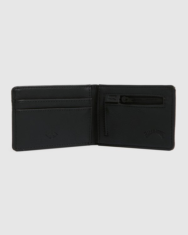Billabong Revival Slim Line Bi-Fold Wallet Černé | RGEZUW-297