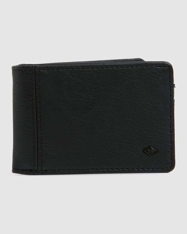 Billabong Revival Slim Line Bi-Fold Wallet Černé | RGEZUW-297