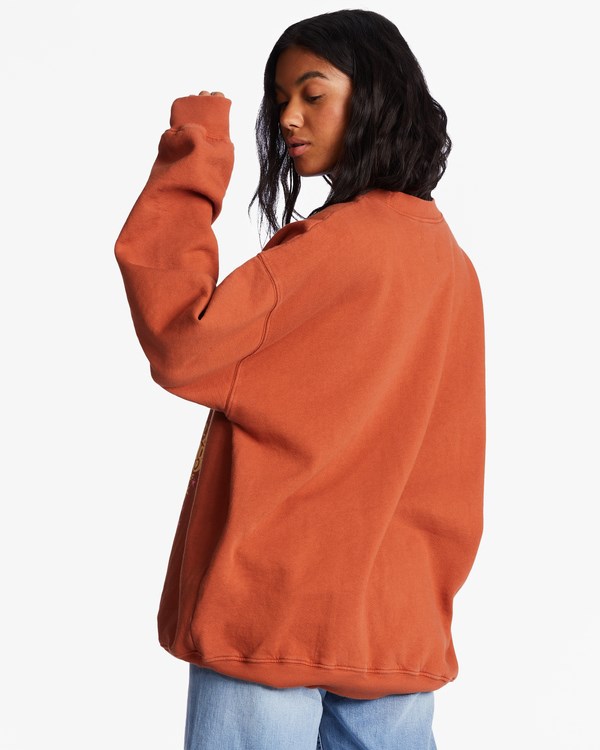 Billabong Ride In Oversized Crewneck Sweatshirt Čokolády | OKNPYW-916