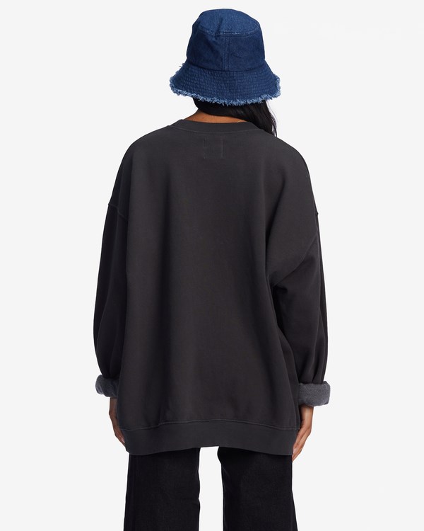 Billabong Ride In Oversized Crewneck Sweatshirt Černé | XQYDKM-365