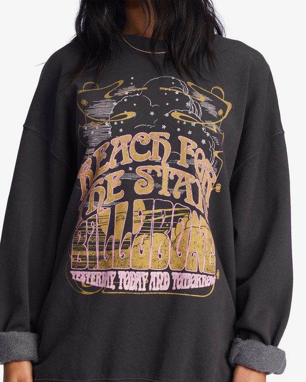 Billabong Ride In Oversized Crewneck Sweatshirt Černé | XQYDKM-365
