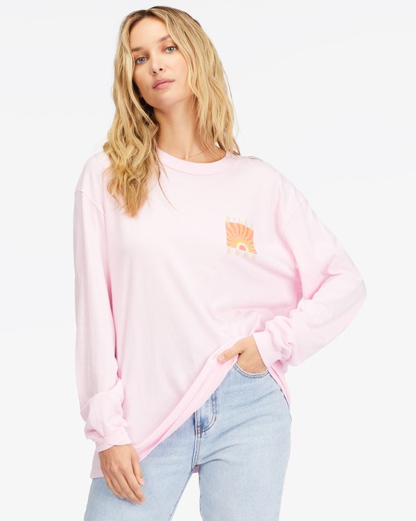 Billabong Rising Sun Long Sleeve T-Shirt Růžové | MINQSL-284