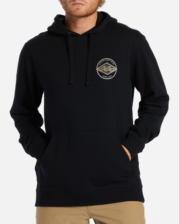 Billabong Rotor Diamond Pullover Hoodie Černé | NPYWGK-149