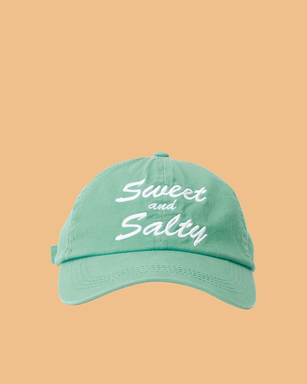 Billabong Salty Blonde Claspback Dad Hat Washed Grass | RZFINC-274