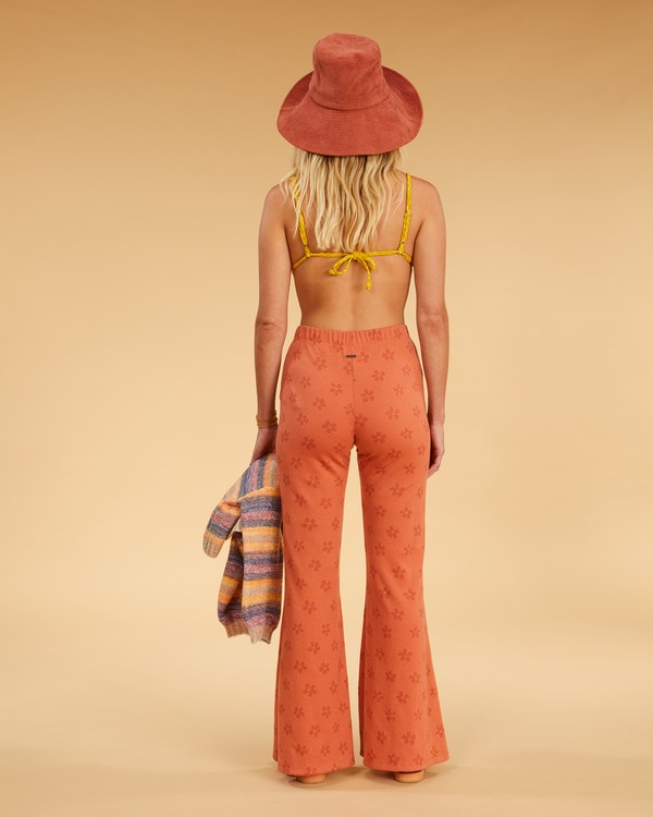 Billabong Salty Blonde Flared Flowers Flared Pants Sippin Coconuts | SPHABZ-097
