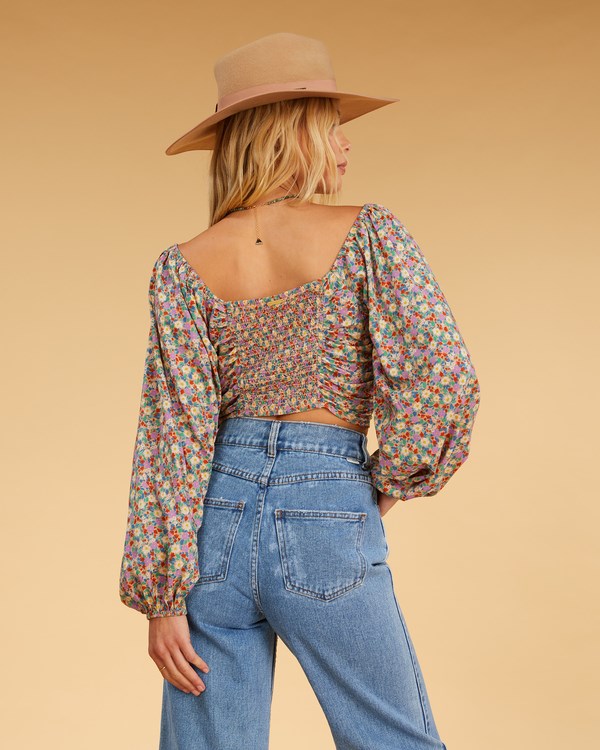 Billabong Salty Blonde Free Love Crop Top Multi | WRBXST-968
