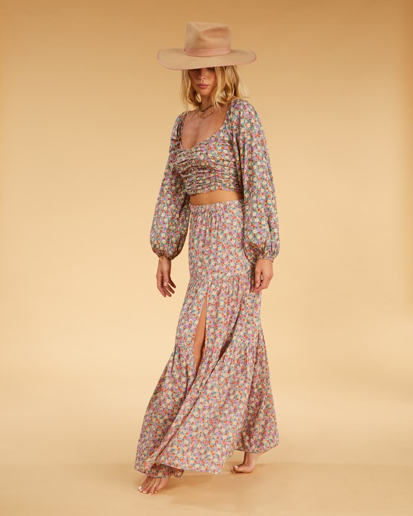 Billabong Salty Blonde Free Love Maxi Skirt Multi | JMDBEW-491