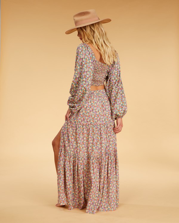 Billabong Salty Blonde Free Love Maxi Skirt Multi | JMDBEW-491