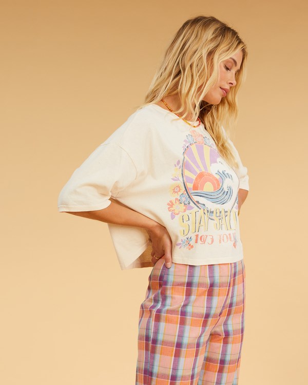 Billabong Salty Blonde Still Salty Boxy T-Shirt Bílé | CYPISE-946