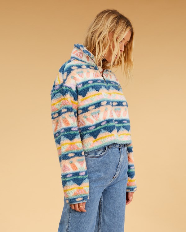 Billabong Salty Blonde Surfside Cozy Half-Zip Pullover Sweatshirt Blankyt | ZNLIWT-410