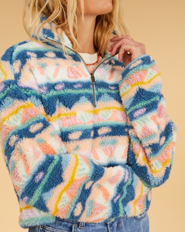 Billabong Salty Blonde Surfside Cozy Half-Zip Pullover Sweatshirt Blankyt | ZNLIWT-410