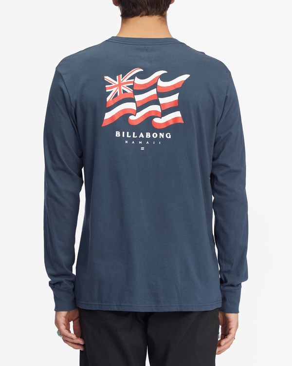 Billabong Salute Hawaii Long Sleeve T-Shirt Tmavě Blankyt | ECXNWQ-243