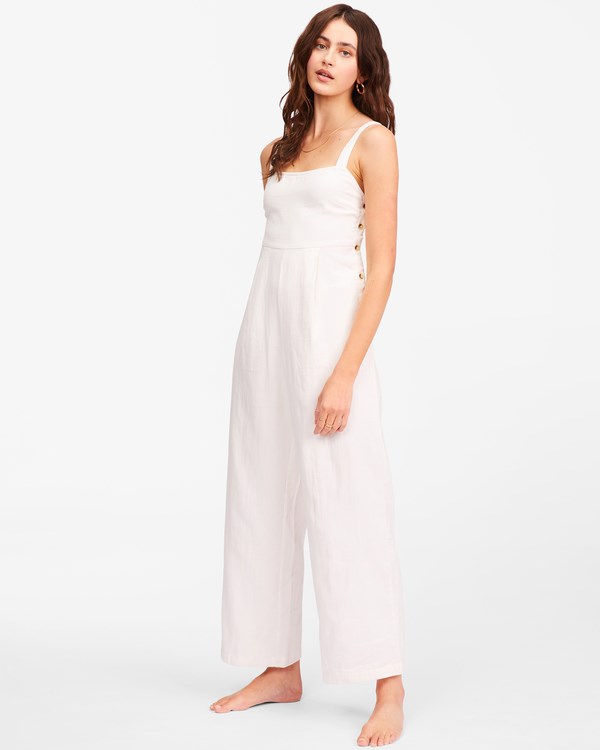 Billabong Sandy Cove Jumpsuit Salt Crystal | CJYDUP-834