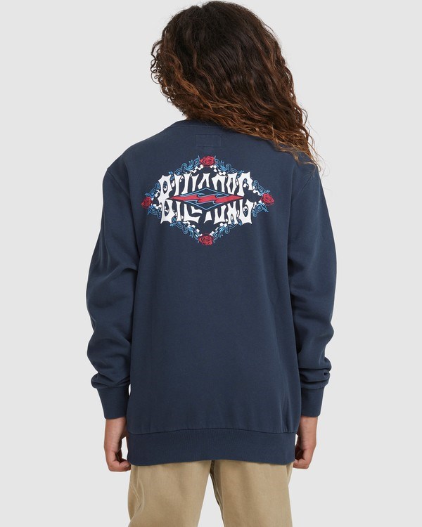 Billabong Shadow Diamond Crewneck Sweatshirt Tmavě Blankyt | THUZRV-516