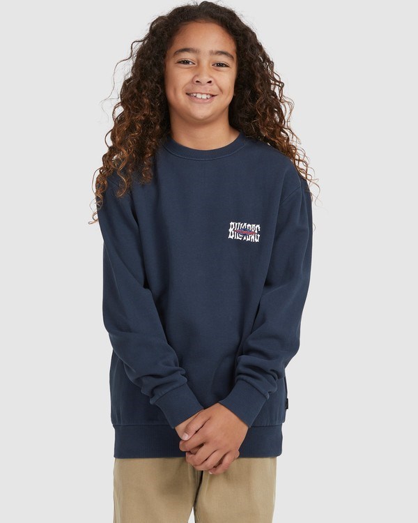 Billabong Shadow Diamond Crewneck Sweatshirt Tmavě Blankyt | THUZRV-516