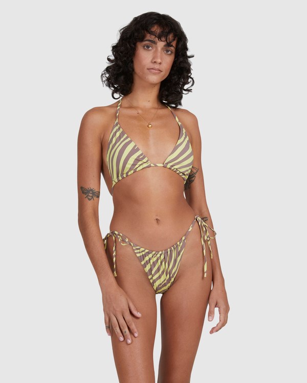 Billabong Shallow Rays Pantofle Vysoké Triangle Bikiny Top Žluté | SCRQVF-925