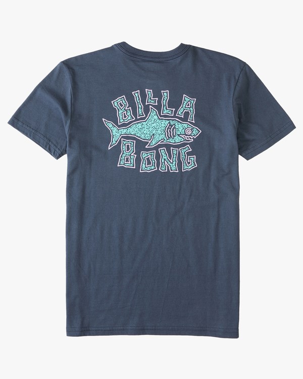 Billabong Sharky Krátké Sleeve T-Shirt Tmavě Blankyt | FQRNBL-347