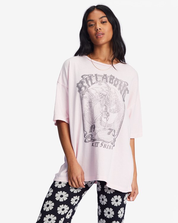 Billabong Shine Bright Oversized Grafická Boyfriend T-Shirt Blossom | ZWYBTX-823