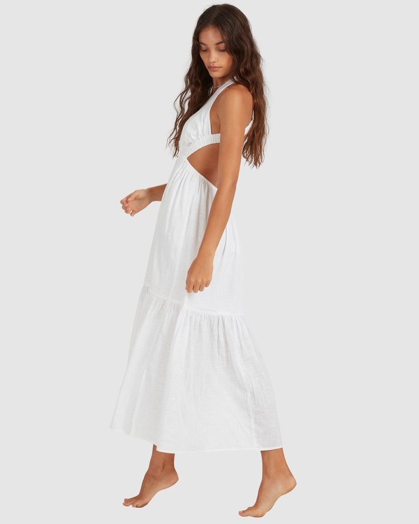 Billabong Shore Thing Maxi Šaty Bílé | CLAUEV-824