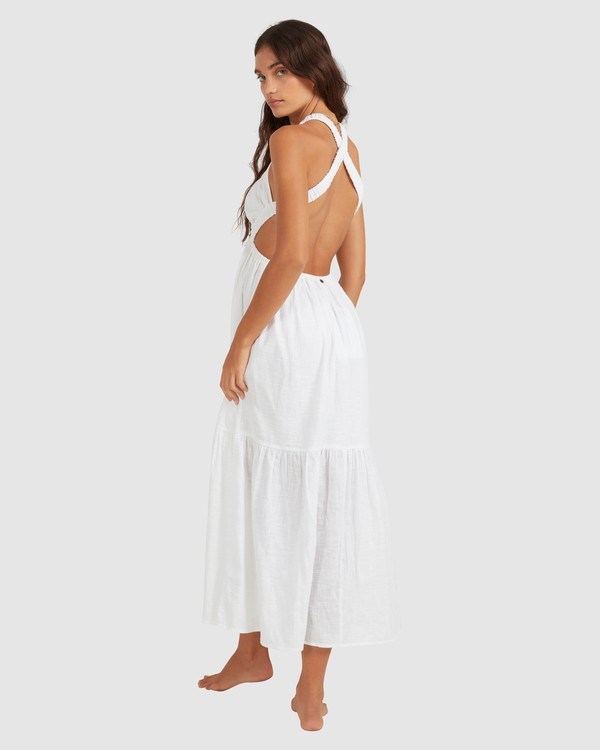 Billabong Shore Thing Maxi Šaty Bílé | CLAUEV-824