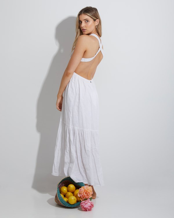Billabong Shore Thing Maxi Šaty Bílé | CLAUEV-824