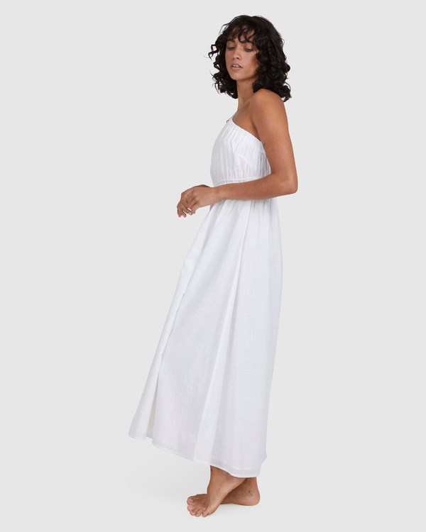 Billabong Shorebird Maxi One-Shoulder Šaty Bílé | ANHYVP-627