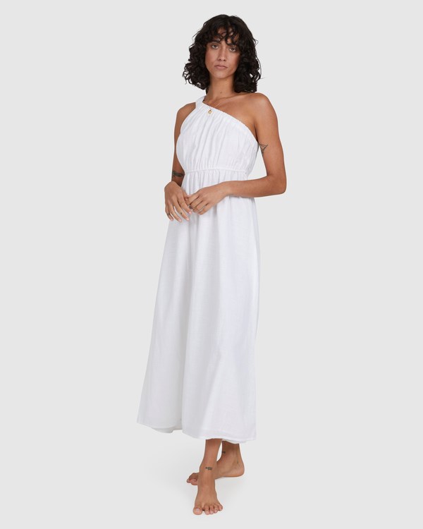 Billabong Shorebird Maxi One-Shoulder Šaty Bílé | ANHYVP-627