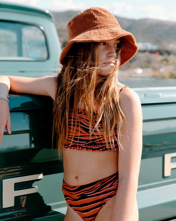 Billabong Sneakaway Ruffle Tank Bikiny Set Bronze | ABCLED-439