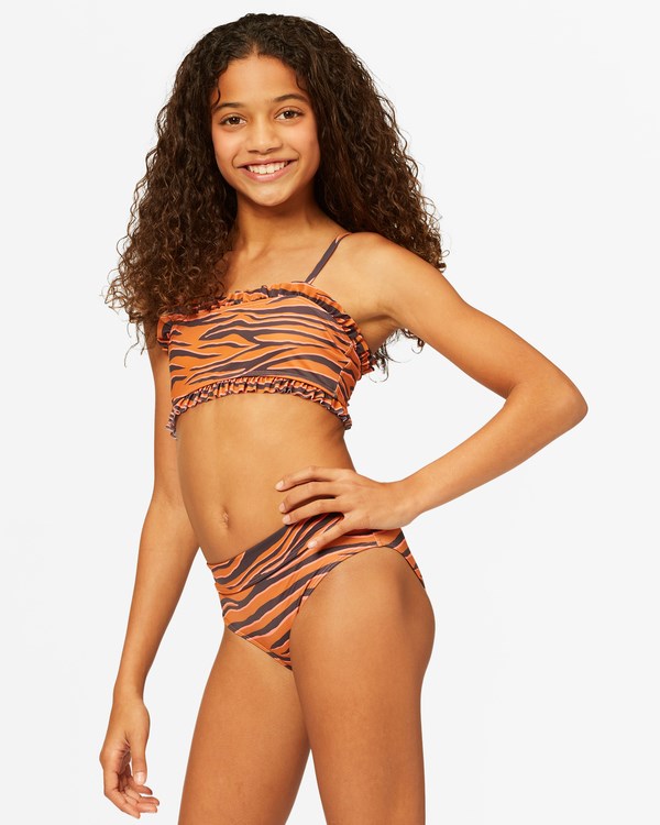 Billabong Sneakaway Ruffle Tank Bikiny Set Bronze | ABCLED-439