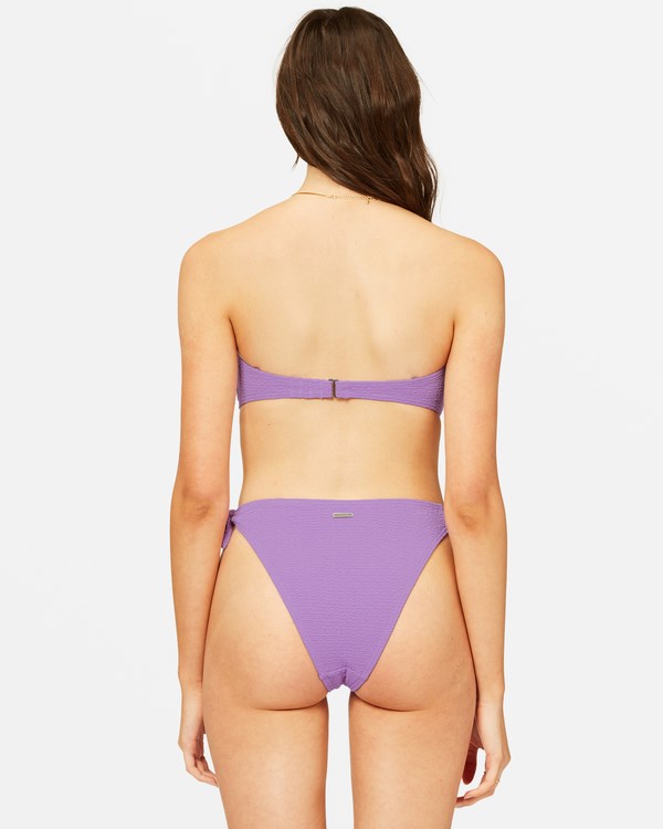 Billabong So Dazed Knotted Bandeau Bikiny Top Ultra Violet | CGYNZI-976