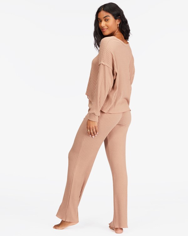 Billabong So Easy Elastic-Pasem Knit Pants Pretty Putty | BZMYVE-051