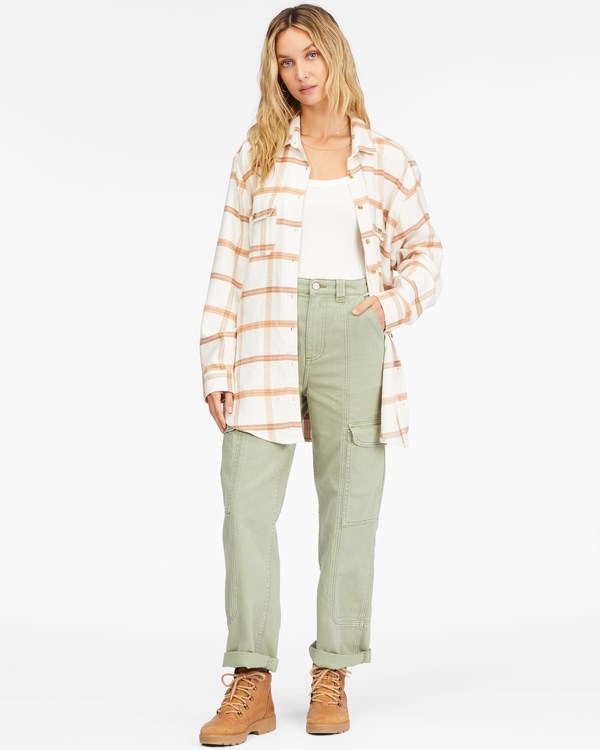 Billabong So Stoked Long Sleeve Flannel Shirt Salt Crystal | MOPTAS-670