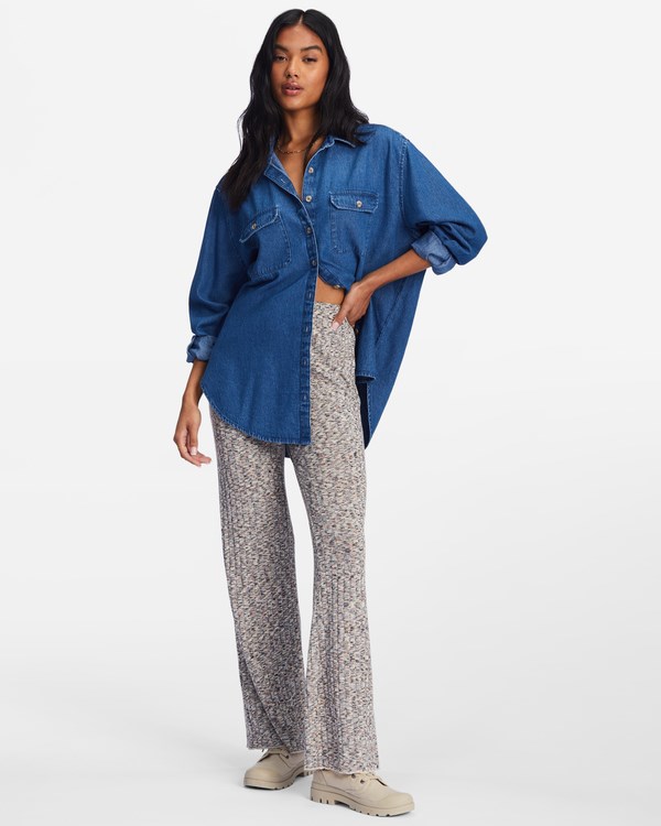 Billabong So Stoked Oversized Button-Down Shirt Tmavě | OZEUHY-781