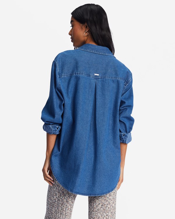 Billabong So Stoked Oversized Button-Down Shirt Tmavě | OZEUHY-781