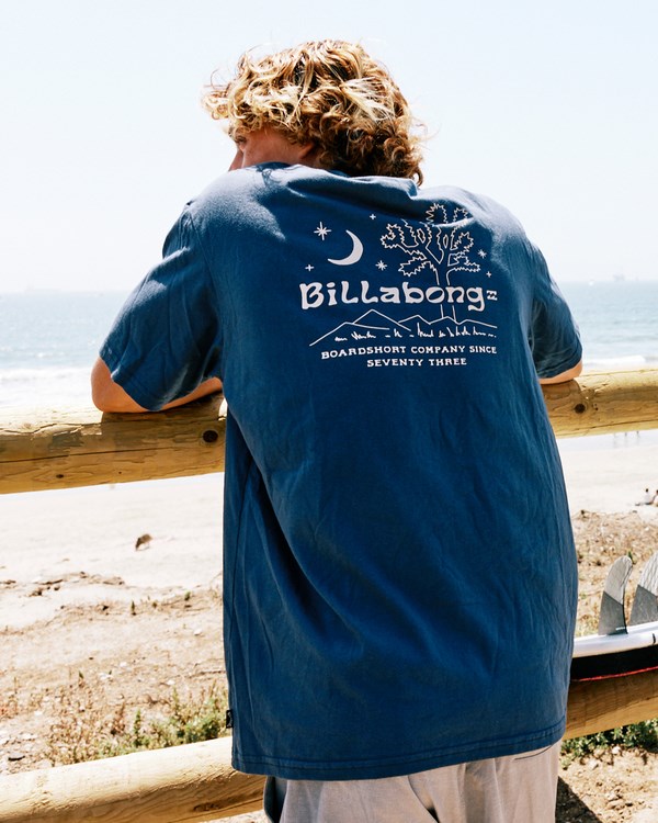 Billabong Social Club Krátké Sleeve T-Shirt Denim | ANVDFL-497