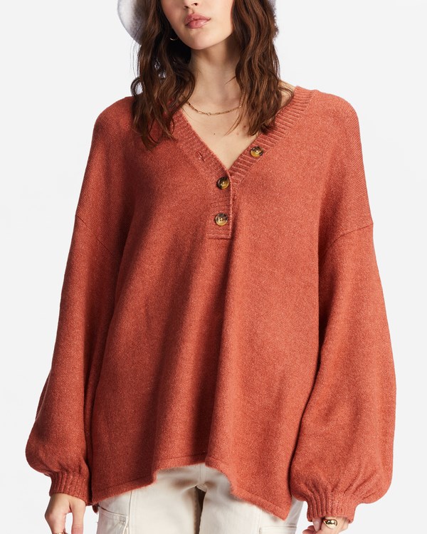 Billabong Sol Chasing Tunic Svetrové Čokolády | QRMIOB-534