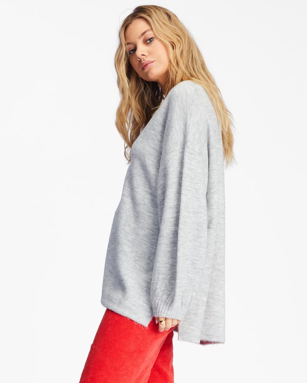 Billabong Sol Chasing Tunic Svetrové Šedé | VMZPWG-329