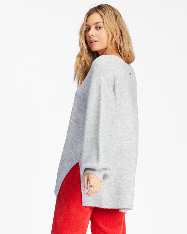 Billabong Sol Chasing Tunic Svetrové Šedé | VMZPWG-329